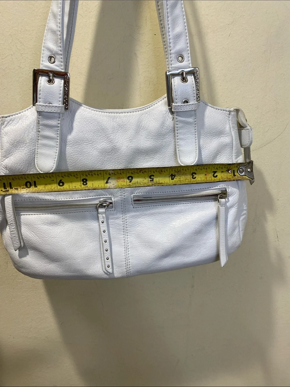 Stone & Co White Leather Shoulder Bag